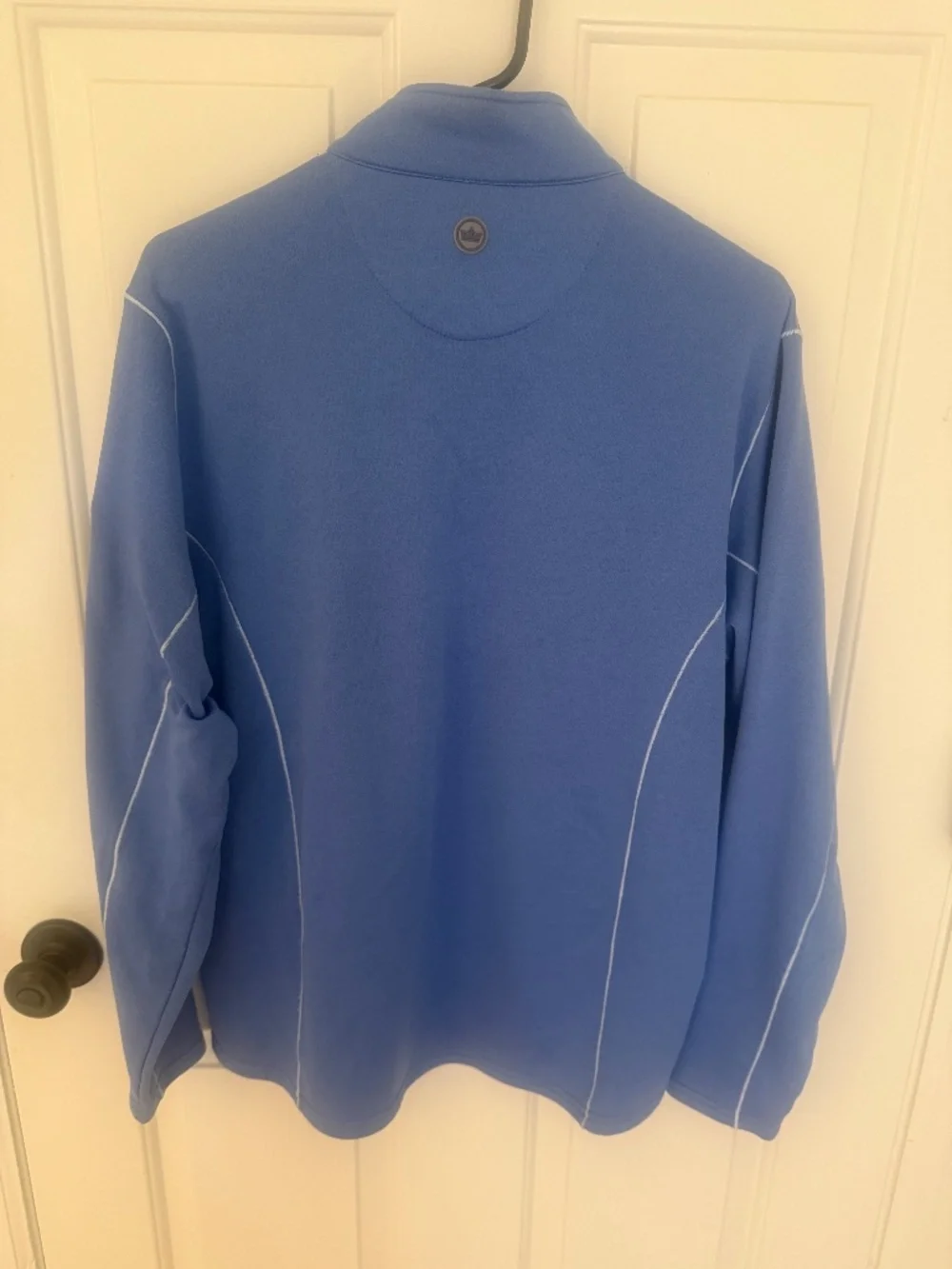 Peter Millar Men's Golf Quarter Zip Pullover Blue Medium lightweight preppy